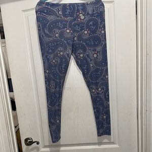 LuLaRoe Blue Paisley Leggings